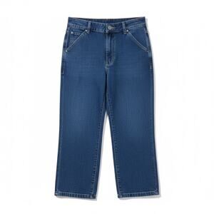 Vintage Liz Claiborne High-Waist Wide-Leg Cropped Mom Jeans Size 8 Petite – Y2K